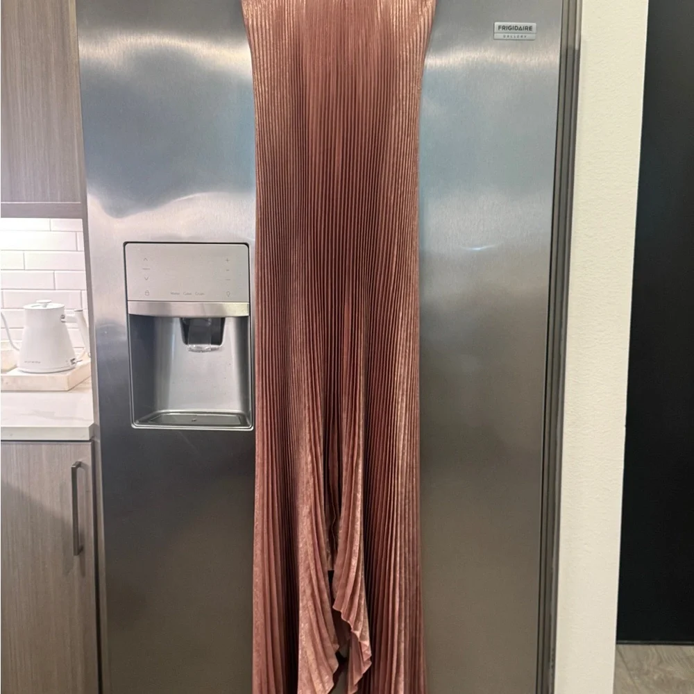 Pleated Maxi Dress in Dusty Rose - Picture 1 of 16